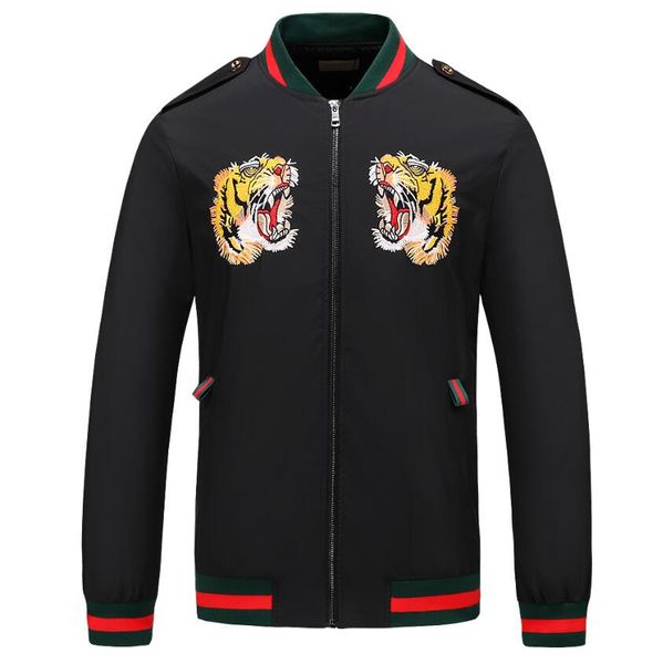 

19 italy new fa hion men jacket coat with letter tiger head luxury de igner jacket windbreaker hooded long leeve brand men clothing