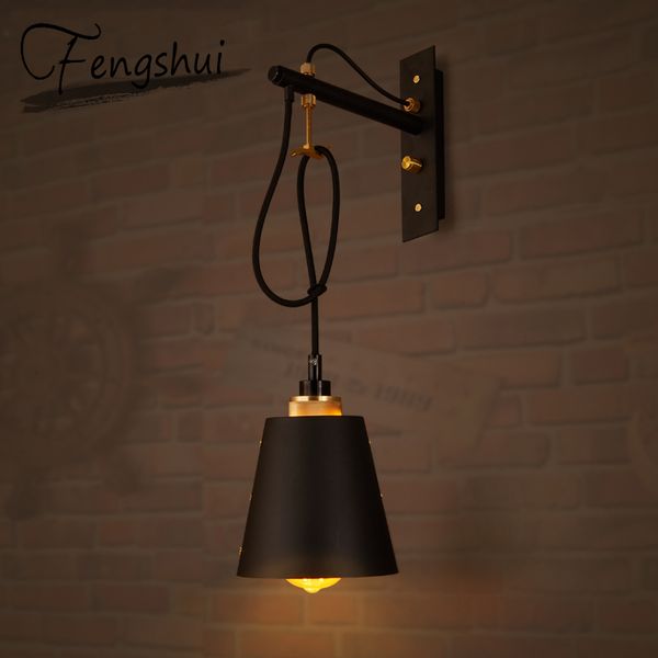 

vintage iron led wall lamps industrial sconces bedroom light fixture bedside bar restaurant cafe loft decor corridor wall light