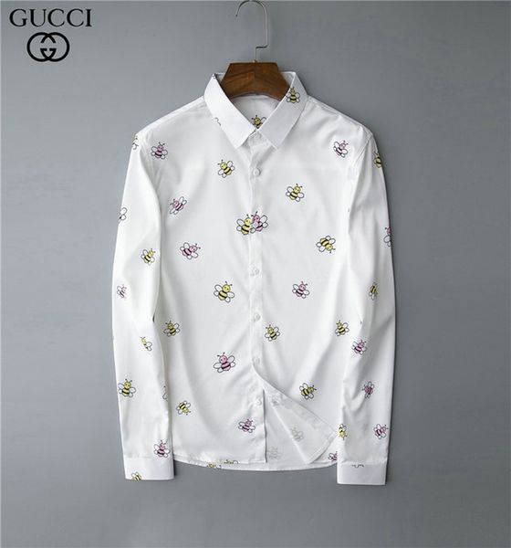 

Brand Mens Designer Long Sleeve Shirts Firmate Dress Shirts Fashion Casual Luxury Shirt Plaid Shirt Homme Button Up Tops 037-1