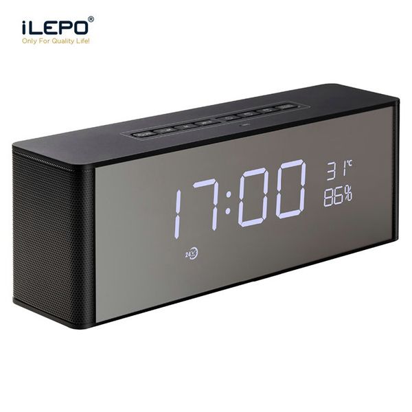 

lp-06 mini bluetooth speaker with dual speaker led screen wireless subwoofers support alarm function handssoundbar better boombox