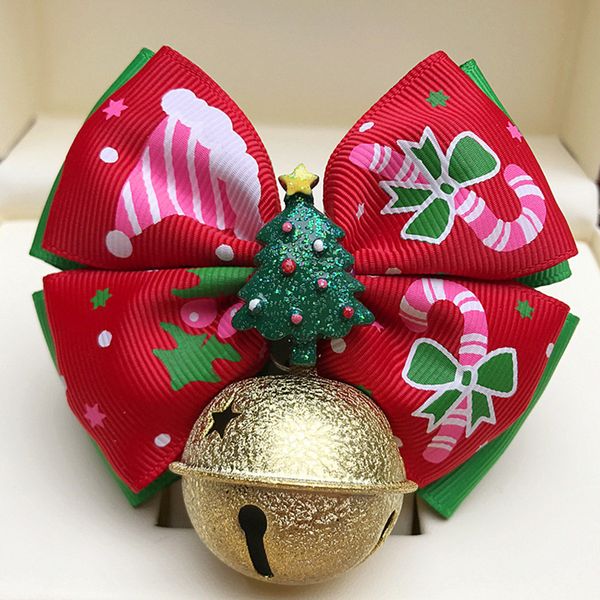 

new xmas tree hanging decor xmas bowknot with bells christmas drop ornaments santa claus party ornament supplies