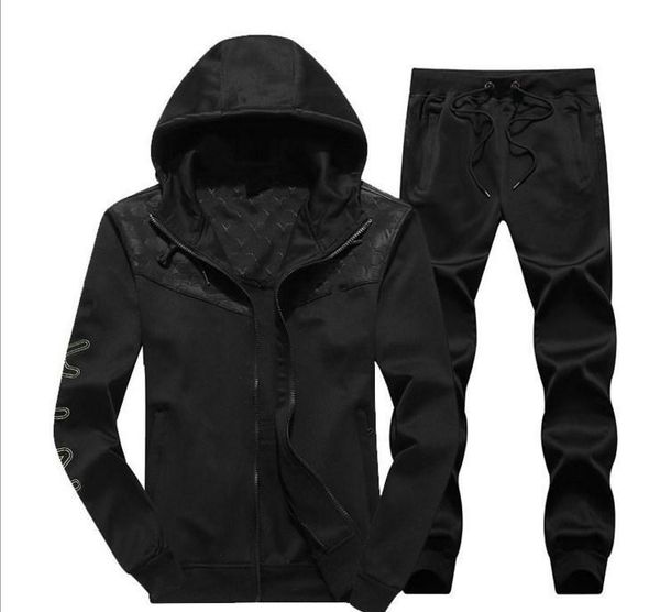 

2020 mens designer tracksuits cardigan jackets hooded hoodies long pants sweatsuits casual active print suits, Gray