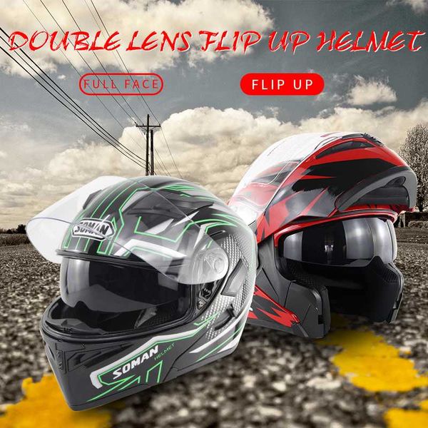 

защита зоман анфас шлем dot двойной объектив флип visor съемная мотоцикл street bike scooter rider head-роуд шоссе