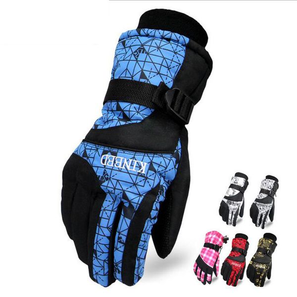 

women men winter outdoor sport cycling hiking skiing gloves thickened warm waterproof anti-cold windproof snow rain ski gloves