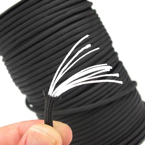 

survival paracord 100m 4mm 9 cord 550 parachute cord outdoor durable camping hiking equipment rescue lanyard tool rock protection