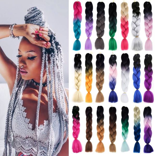 2019 24inch 3tone Colors African Ombre Hair Attachment For Diy Box