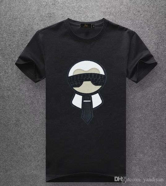 

2019 men's t-shirt black 3d print t shirt printed casual slim men's cotton clothing summer brand short sleeve new #6805