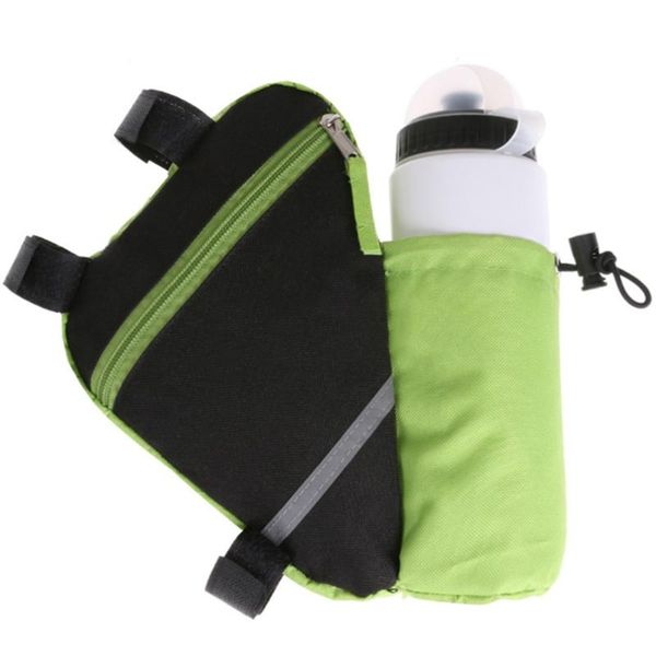 

travel cycling accessories bicycle triangle bag bike frame waterproof tool storage headtube pouch saddle seat with bottle pocket