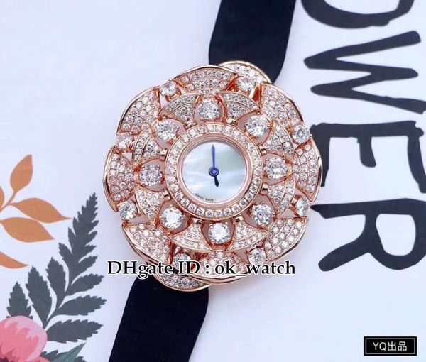 

38 мм новый divas dream 102546 dvp39wgd2l швейцарские кварцевые женские часы бриллиантовый ободок розовое золото кожаный ремешок женская мод, Slivery;brown