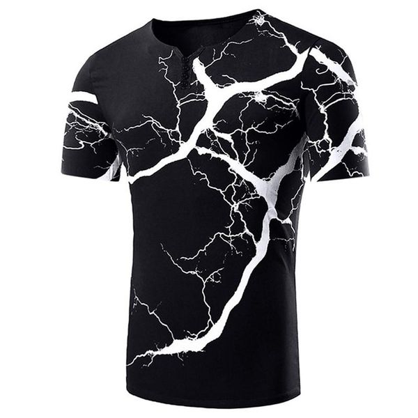 

3d digital panelled mens designer tshirts fashion buttons panelled mens tees casual short sleeve males clothing, White;black