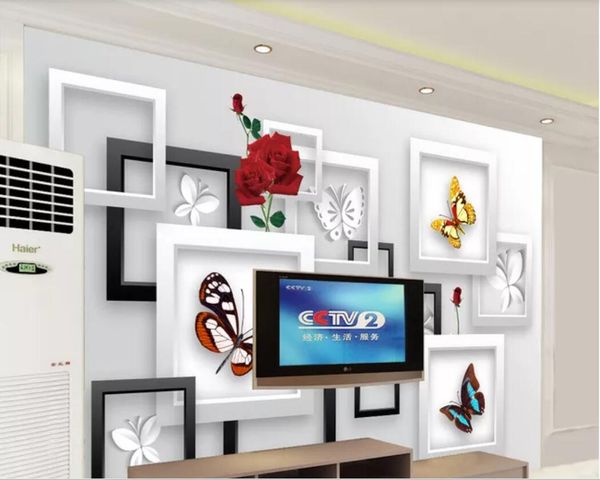 

3d room wallpaper custom p mural butterfly dream fashion tv background wall self-adhesive wallpaper art canvas pictures