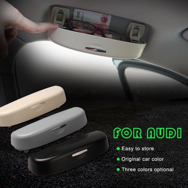 

car glasses storage box case sunglasses case holder pockets fit for a1 a3 a4 a5 a6l a8 q3 q5