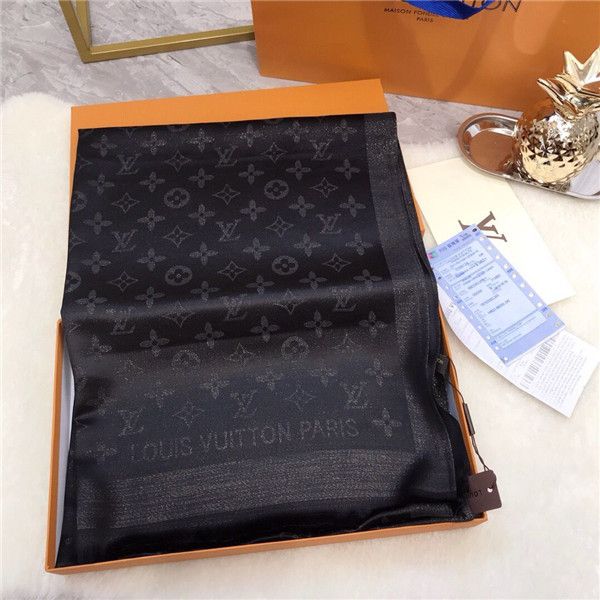 

Promotion fa hion brand men and women monogram printing 10 color autumn and winter warm boutique comfortable carf, Black;white