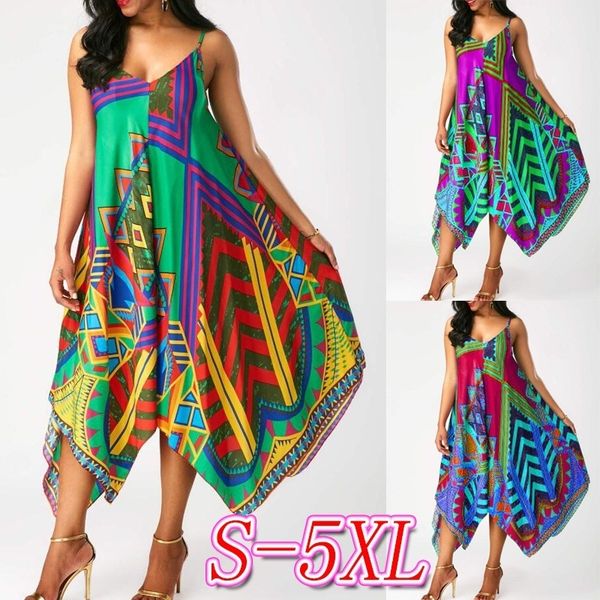 

женские дизайнерские платья с v-образным вырезом слинг нерегулярные геометрический печать большой платье, Black;gray