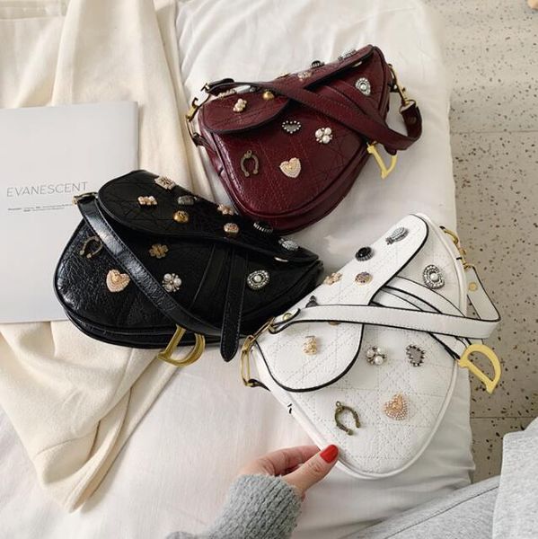 

2020 designer luxury handbags purses new style women saddle bag fashion shoulder bag crossbody bags girls sister handbags