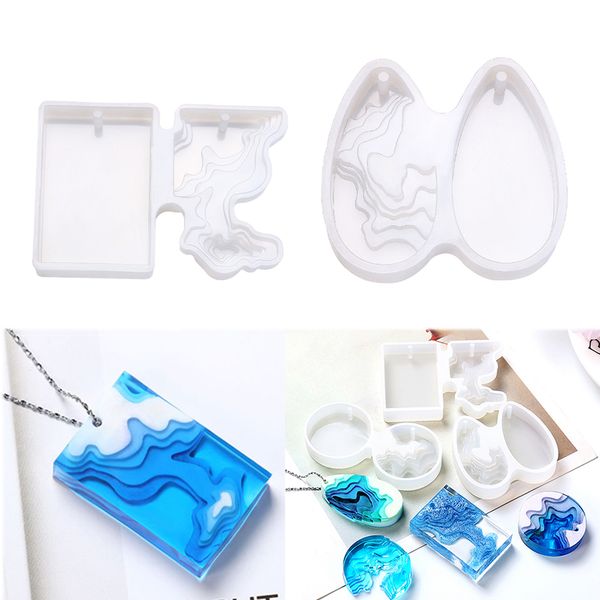 

2 island resin casting mould diy epoxy jewelry making pendant tool