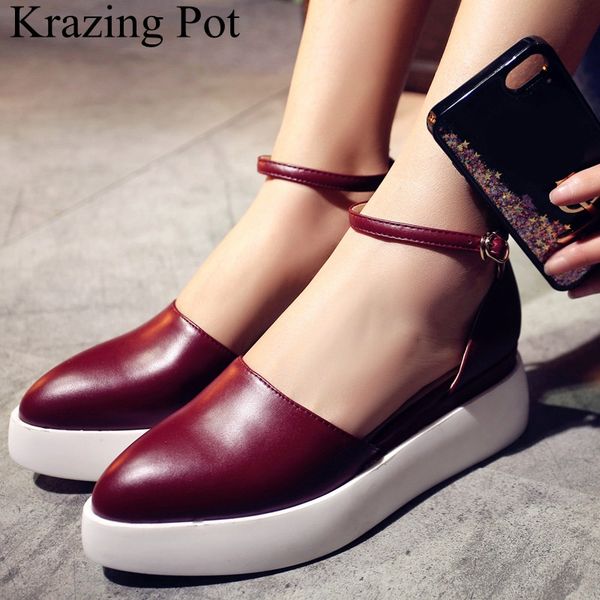 

2019 superstar fashion buckle strap shallow pointed toe high heels women pumps platform casual sweet elegant vacation shoes l6f1, Black