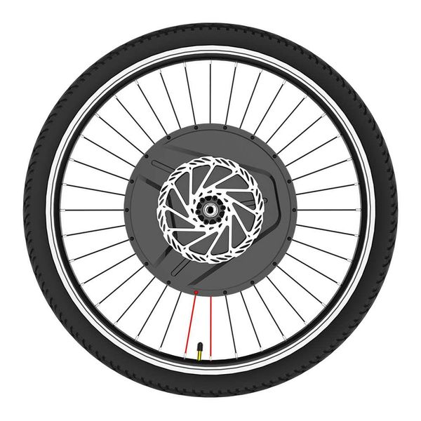 iMortor3 Permanentmagnet-Gleichstrommotor-Fahrradrad 26 Zoll mit App-Steuerung, einstellbarem Geschwindigkeitsmodus – EU-Stecker