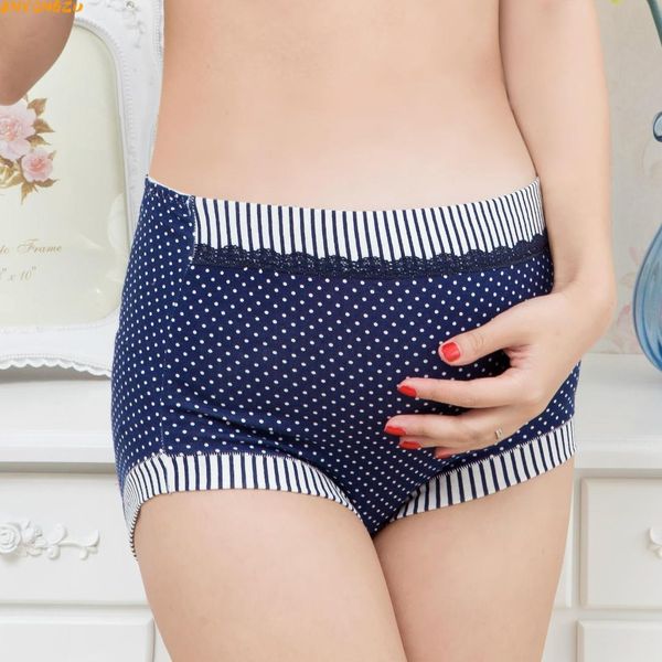 

3pcs anyongzu elastic waist natural 3color printed maternity knickers are not adjustable for the padded shorts, White