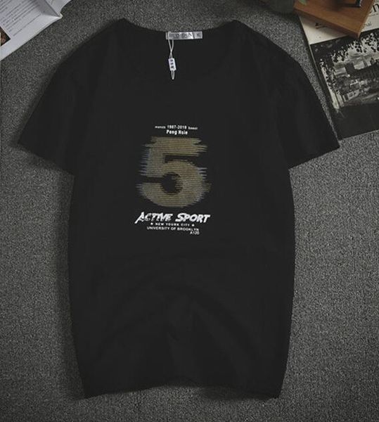 

2019 mans classic summer new printed letter t -shirt for men and women and small y-3, White;black