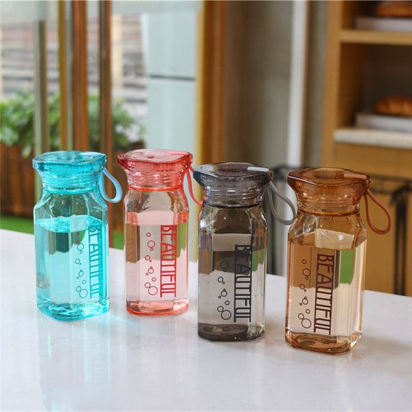 

new diamond shape simple style personalized hand cup creative transparent hand warmer health material plastic water cup