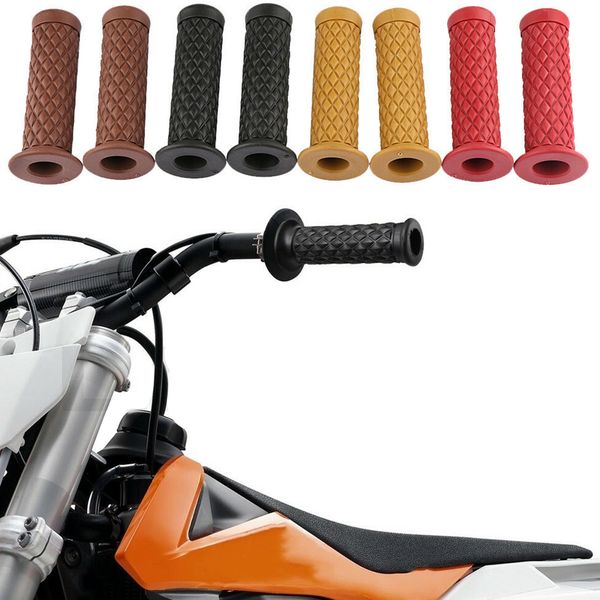 

1 pair hand grip rubber easy install modification replacement motorcycle handlebar protective solid 7/8" 22mm skid resistance