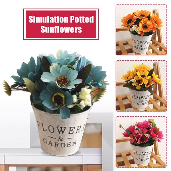 

sunflower fashion simulated potted plants balcony artificial plant for simulated sunflower school home decor fake plant