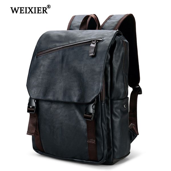 

weixier men's multi-function long-distance pu backpack highend large-capacity backpack classic brand design backbag
