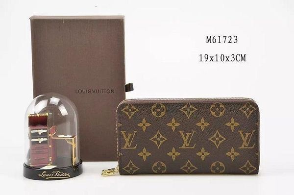 

новый многофункциональный двойной молнии длинный клип m61723 двойной молнии мешок окисленной кожи клатчи вечерние длинные цепи кошельки комп