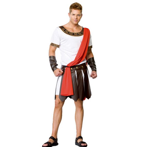 

ancient roman warrior costumes masquerade party men costume gladiators knight julius caesar cosplay theme cotume n1190, Black;red
