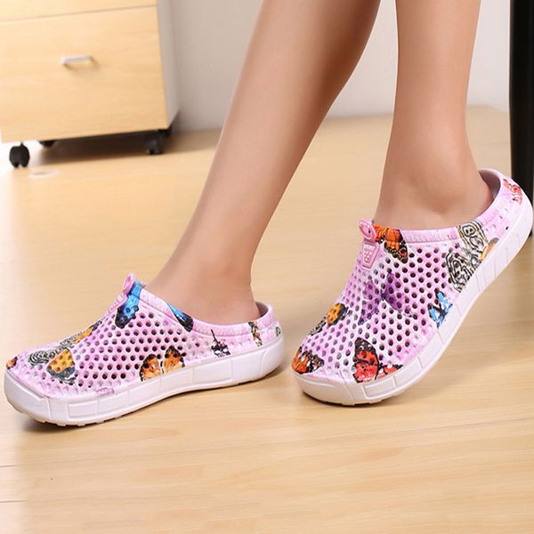 

2019 womens casual clogs breathable beach sandals valentine slippers summer slip on women flip flops shoes home shoes for women, Black