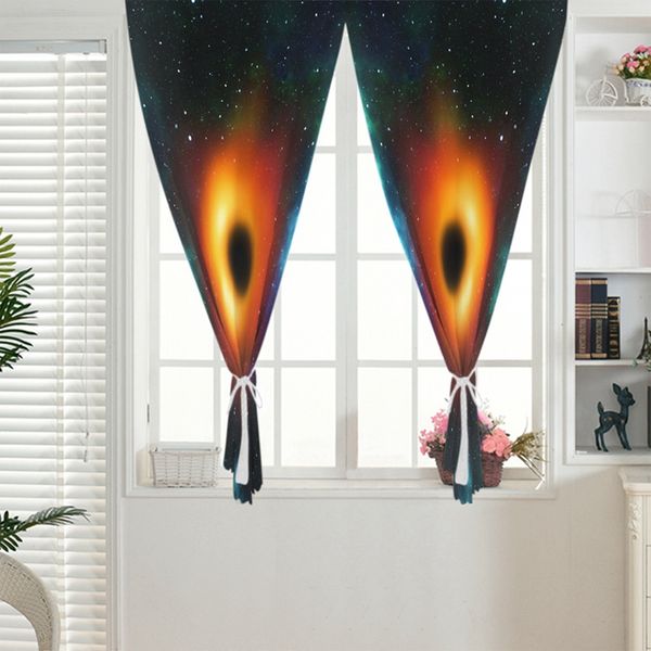 

black hole digital printing curtain punch-nylon clasp high-shading curtains for living room luxury drapes window decor