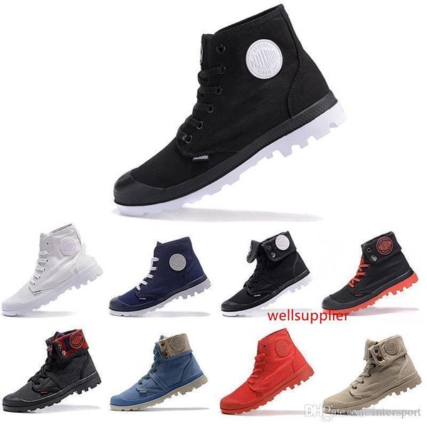 

shipping pallabrouse palladium men high army military ankle mens women boots canvas sneakers casual man anti-slip designer shoes 36-45