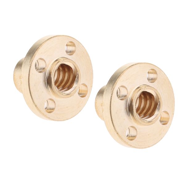 

2 pieces brass t8 nut 2mm pitch for 3d printer 8mm threaded rod lead screw