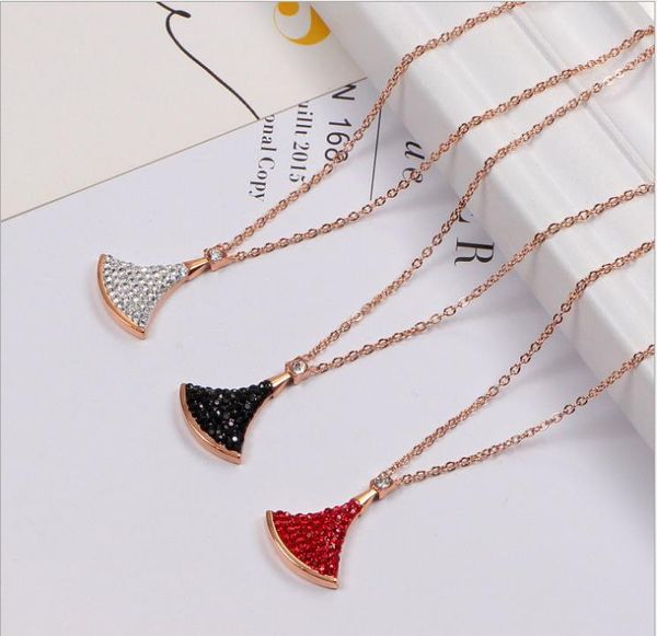 

han version diamond necklace titanium steel 18k rose gold lock bone chain sky star necklace, Silver