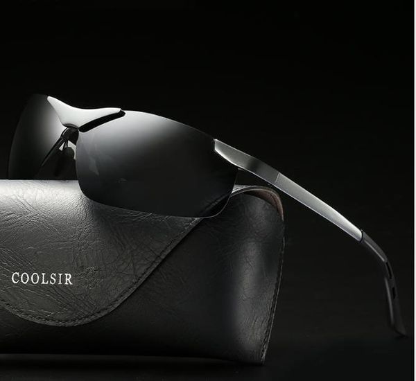 

aluminum magnesium polarizing sunglasses outdoor riding sunglasses night vision brightening driving glasses, White;black
