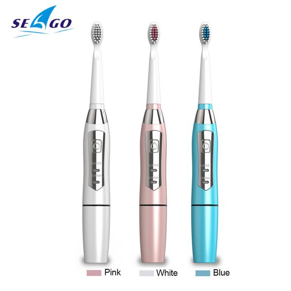 

dental care seago battery powered intelligent electric toothbrush e1 portable sonic electric toothbrush with 3pcs brush head