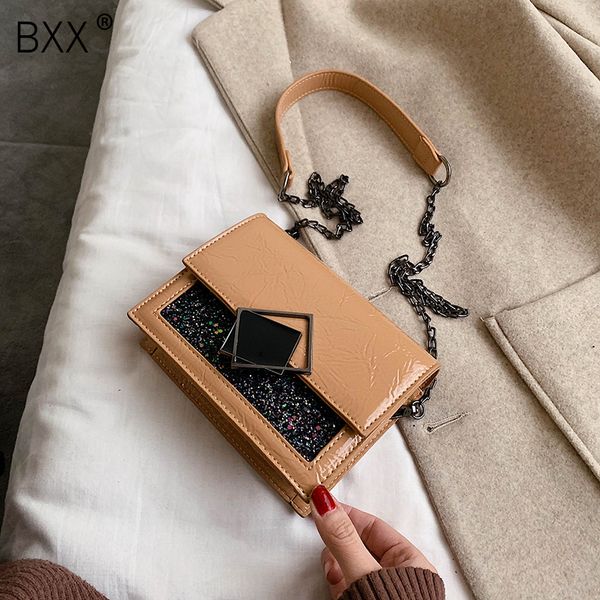 

bxx] patent leather sequins crossbody bags for women 2020 mini spring new arrival shoulder messenger bag female handbags hj966