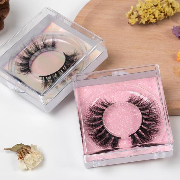 

3d mink lashes natural long false eyelashes 3-color cardboard customization fake lashes makeup extension eyelashes 5paris/lot