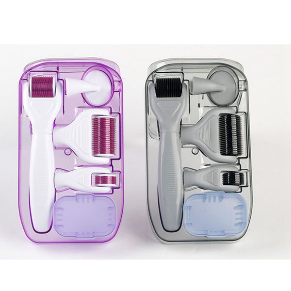 

6in1 derma roller derma roller pen kit titanium micro needle set facial anti aging skin care face beauty tools rra1344