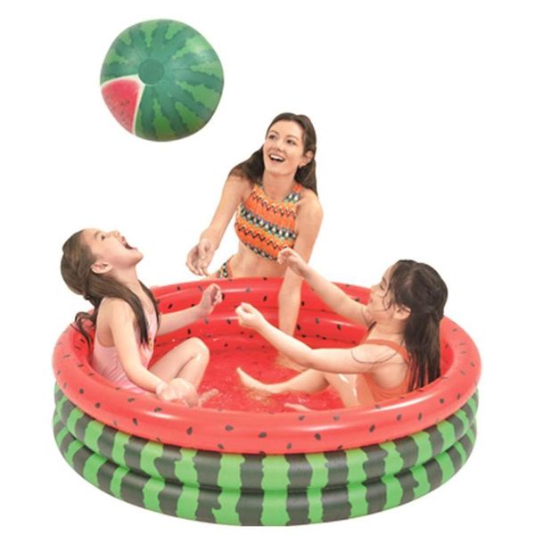 

inflatable swimming pool kid blow up pool baby thickened rainbow baby 3-ring inflatable for boys girls outdoors have fun
