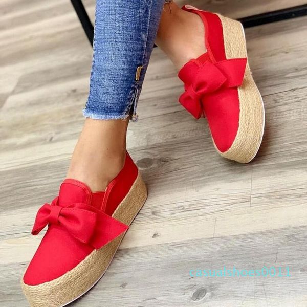

laamei autumn women flats shoes platform sneakers slip on bows flats leather suede ladies loafers moccasins casual shoes 11c, Black