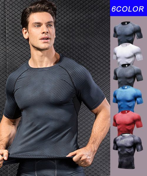 

mens sports t shirts short sleeve 3d sporting tshirts breathable quick dry compression athletic t shirts