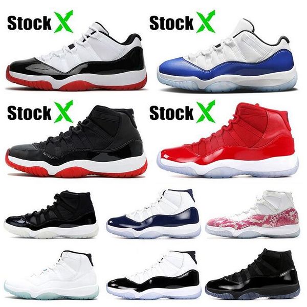 

with box 2020 4 4s new bred black cat basketball shoes 11 11s men sneakers concord 45 space jam snakeskin gamma blue wmns metallic silver