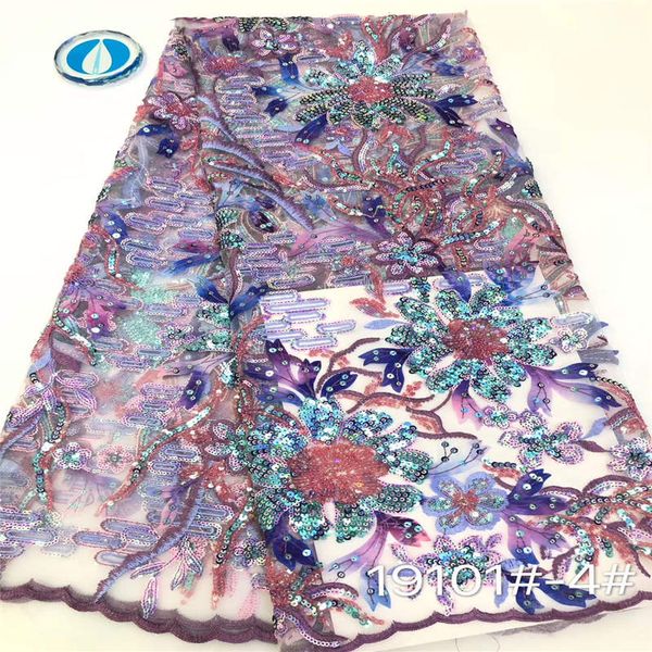 

nice looking jianxi.c-6101 embroidery tulle mesh lace fabric with sequins for party dress, Black;white