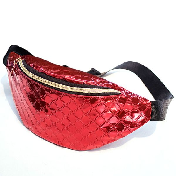 

fashionable ladies pu laser waist bag sports anti-theft chest bag multifunctional waterproof messenger travel storage