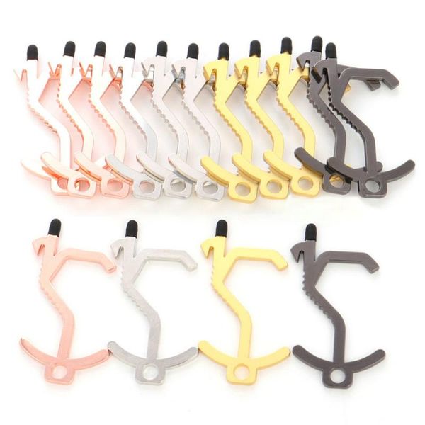 

12pcs/ lot hygiene hand brass door opener touch screen buttons pen press elevator tool keychain contactless door opener key, Silver