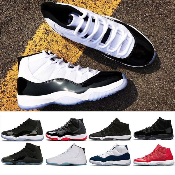 

11 concord cap and gown men women basketball shoes prom night gym red space jam bred gamma blue sports shoe sneaker