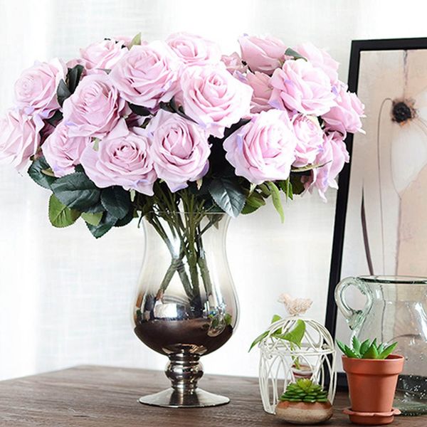 

artificial silk 1 bunch french rose floral bouquet fake flower arrange table daisy wedding flowers decor party accessory flores