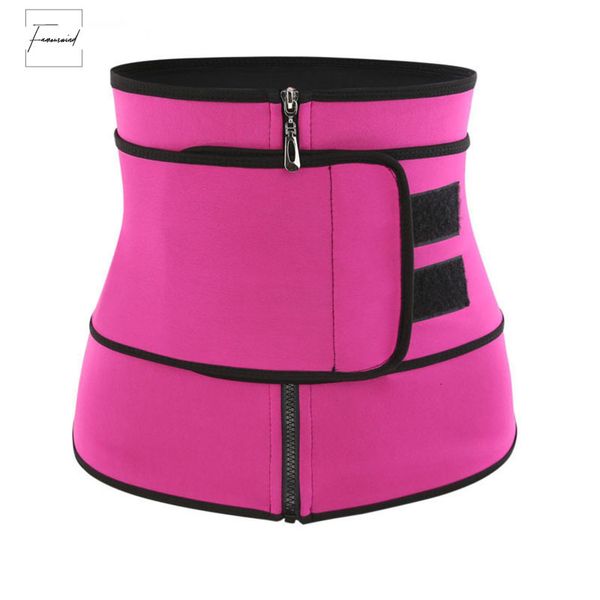 

plus size corset body shaper fitness wrap belt waist trainer cincher polyester slimming sweat belt girdle women mens fajas sauna, Black;white